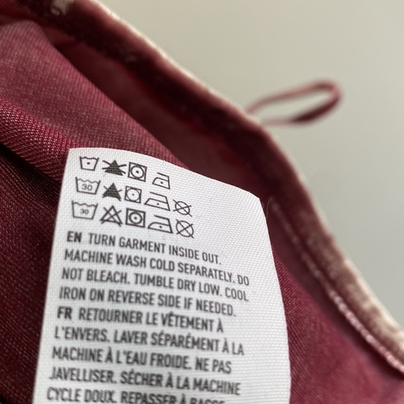 American Eagle Pink Crushed Velvet Off The Shoulder Peasant Top Size Small Fairy - Picture 6 of 13